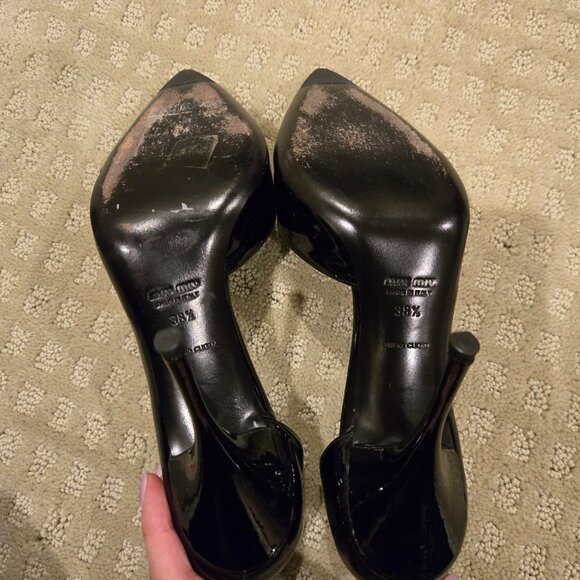 Miu Miu Patent Black Pumps - Picture 4 of 8